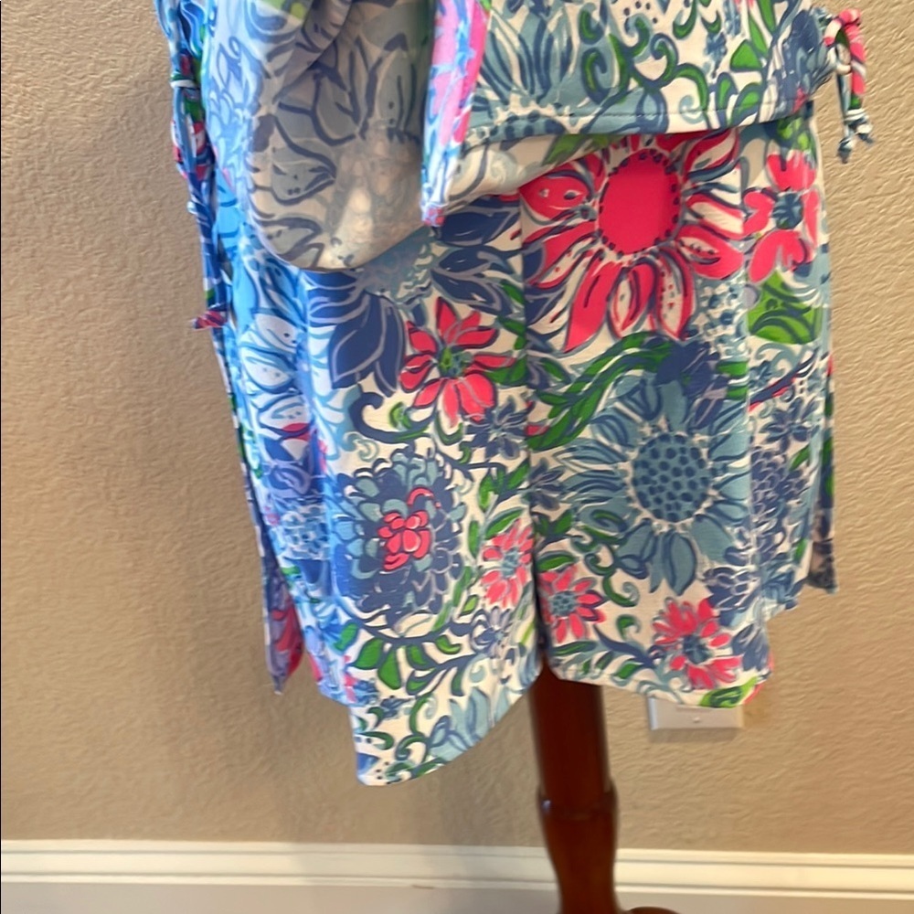 Vibrant NWT Floral Ruffle Sleeve Skort jumper by LILLY PULITZER Sz 8 - Picture 6 of 8